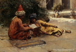 Twee Arabieren lezen Twee Arabieren lezen