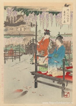 Print uit de serie Vrouwengewoonten en manieren Print uit de serie Vrouwengewoonten en manieren