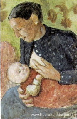 Borstvoedende moeder van Paula Modersohn-Becker Borstvoedende moeder van Paula Modersohn-Becker