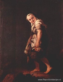 Een herdersmeisje met een mand Een herdersmeisje met een mand