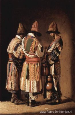 Derwisjen in vakantiekostuums. Tasjkent Derwisjen in vakantiekostuums. Tasjkent