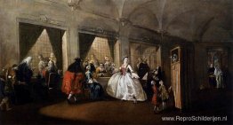 De salon van het San Zaccaria-klooster De salon van het San Zaccaria-klooster