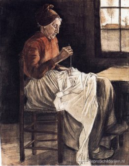 Vrouw naaien Vrouw naaien