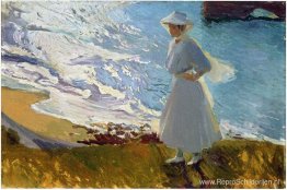 Maria op het strand, Biarritz Maria op het strand, Biarritz