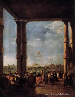 Heteluchtballon stijgt Heteluchtballon stijgt