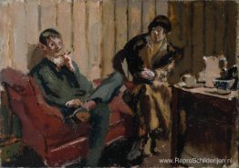 Het kleine theekransje Nina Hamnett en Roald Kristian Het kleine theekransje Nina Hamnett en Roald Kristian