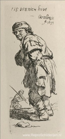 Een bedelaar en een metgezel, naar links gedraaid Een bedelaar en een metgezel, naar links gedraaid