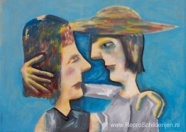 Twee schoolmeisjes Twee schoolmeisjes