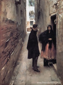 Een straat in Venetië Een straat in Venetië