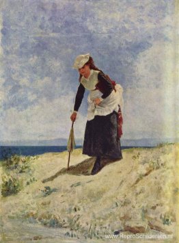 Vrouw op het strand Vrouw op het strand