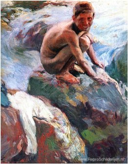 Jongen op de rotsen, Javea Jongen op de rotsen, Javea