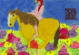Ruiter met blote rug Ruiter met blote rug