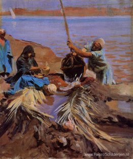 Egyptenaren halen water uit de Nijl Egyptenaren halen water uit de Nijl