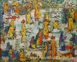 Een Afrikaanse scène Een Afrikaanse scène