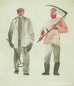 Arbeider en boer Arbeider en boer