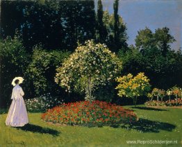 Jeanne-Marguerite Lecadre in de tuin Jeanne-Marguerite Lecadre in de tuin