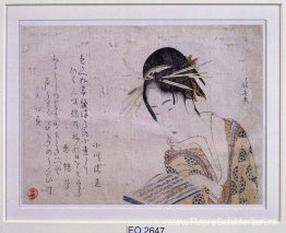 Geisha leest een boek Geisha leest een boek