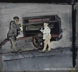 Scugnizzo voor een Drehorgel in Neapel Scugnizzo voor een Drehorgel in Neapel