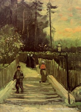 Hellend pad in Montmartre Hellend pad in Montmartre