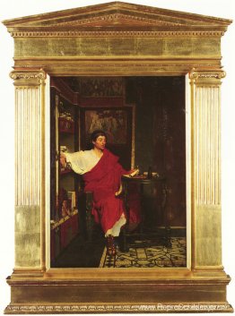 Een Romeinse schrijver die berichten schrijft Een Romeinse schrijver die berichten schrijft
