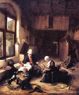 Het interieur van een boerenhuisje Het interieur van een boerenhuisje