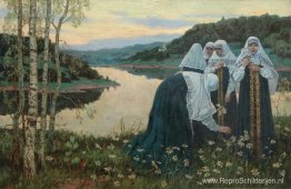 Meisjes aan de oever van de rivier Meisjes aan de oever van de rivier