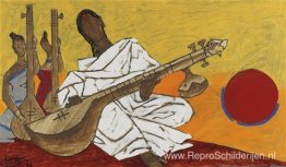 Zonder titel (vrouw speelt sitar) Zonder titel (vrouw speelt sitar)