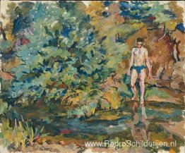 Badende jongen Badende jongen