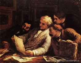 Vier amateur van prenten Vier amateur van prenten