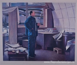 Chinese man in het Guggenheim, New York Chinese man in het Guggenheim, New York