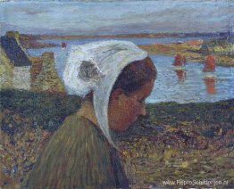 Jonge Breton aan de kust Jonge Breton aan de kust