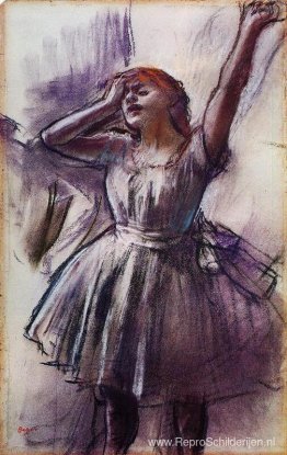 Danser met opgeheven linkerarm Danser met opgeheven linkerarm