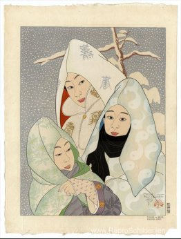 Sneeuwvlokken. Pengyong, Korea Sneeuwvlokken. Pengyong, Korea