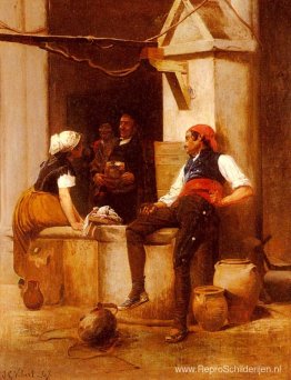 Chatten bij de fontein Chatten bij de fontein