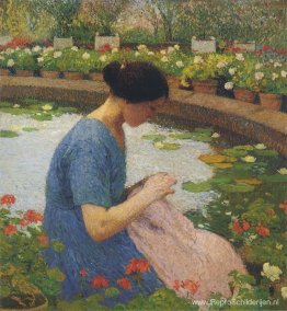Naaien in de tuin van Marquayrol Naaien in de tuin van Marquayrol
