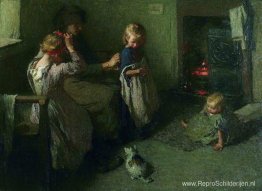 Het aankleden van de kinderen Het aankleden van de kinderen