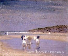 Boulogne-zand. Kinderen garnalen Boulogne-zand. Kinderen garnalen