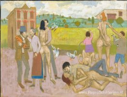 Scène van het dorp Scène van het dorp