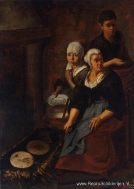 Bakken van platte taarten Bakken van platte taarten