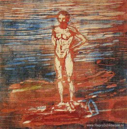 Man aan het baden Man aan het baden