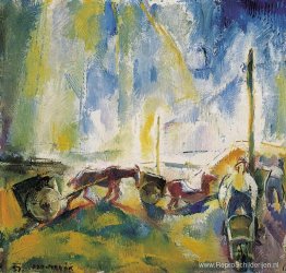 Dagloners met kruiwagens Dagloners met kruiwagens