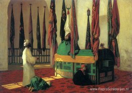 Gebed in het Mausoleum voor Sultan Qayut Gebed in het Mausoleum voor Sultan Qayut