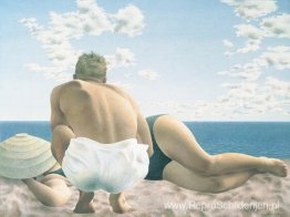 Koppel op strand Koppel op strand