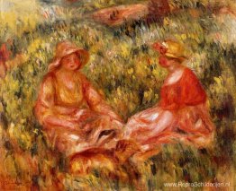 Twee vrouwen in het gras Twee vrouwen in het gras