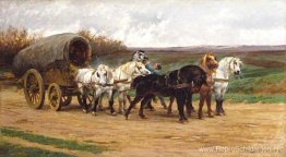 Een wagen en een span paarden Een wagen en een span paarden