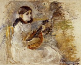 Meisje dat de mandoline speelt Meisje dat de mandoline speelt