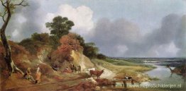 Landschap met het dorp Cornard Landschap met het dorp Cornard