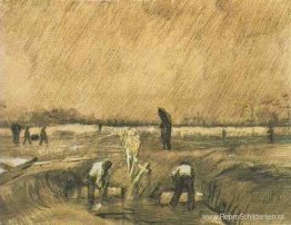 Kerkhof in de regen Kerkhof in de regen