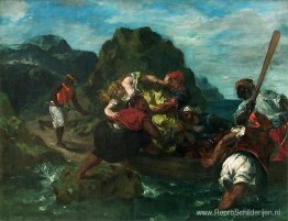 Afrikaanse piraten ontvoeren een jonge vrouw Afrikaanse piraten ontvoeren een jonge vrouw