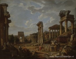 Een Capriccio van het Forum Romanum Een Capriccio van het Forum Romanum